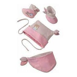 Lot pour bébé bonnet, foulard et chaussons | K'Ado Mino