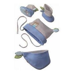 Lot pour bébé bonnet, foulard et chaussons | K'Ado Mino