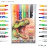 DINO WORLD Magic, set de feutres doubles, 10 feutr