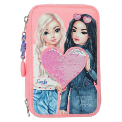 TOPModel trousse 3 compartiments avec paillettes réversibles
