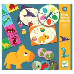 Bingo Memo Domino - Dinosaures | K'Ado Mino