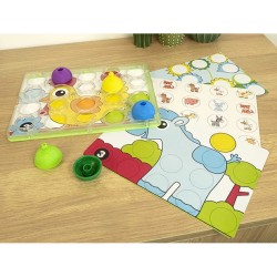 Montessori -planche D'activites et Perles - 20 Pieces