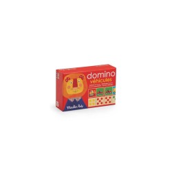 Jeu de dominos véhicules en bois Les Popipop - Moulin Roty