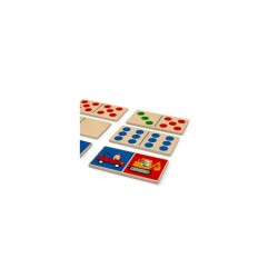 Jeu de dominos véhicules en bois Les Popipop - Moulin Roty