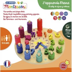 Jeu Educatif Montessori Horloge Chiffres | K'Ado Mino