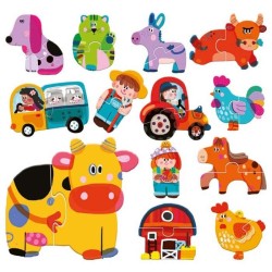 Touch 2 Pieces Puzzles : Farm | K'Ado Mino