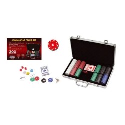 Mallette Poker 300 jetons 11.5 gr - Carré d'as | K'Ado Mino
