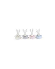 Mini peluche lapin pompons 10 cm | K'Ado Mino
