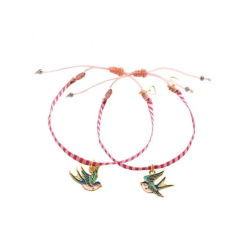 Bijoux duo bracelets rubans Oiseaux You & Me - Djeco