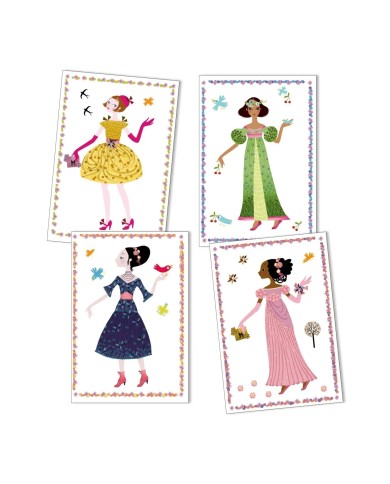 Stickers et paperdolls Robe des 4 saisons | K'Ado Mino