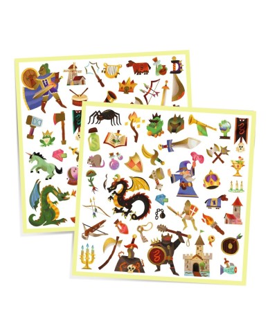 Stickers Médiéval fantastique - Djeco | K'Ado Mino