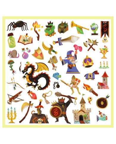Stickers Médiéval fantastique - Djeco | K'Ado Mino