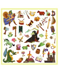 Stickers Médiéval fantastique - Djeco | K'Ado Mino