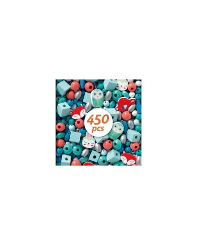 Perles en bois petits animaux - Djeco | K'Ado Mino