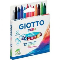 Pochette 12 crayons cire Omyacolor Giotto | K'Ado Mino