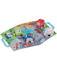 Set tapis 4 véhicules soft | K'Ado Mino