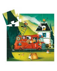 Le camion de pompier puzzle 16 pièces - Djeco | K'Ado Mino
