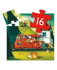 Le camion de pompier puzzle 16 pièces - Djeco | K'Ado Mino