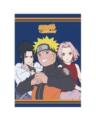 Plaid Naruto Shippuden bleu 100x140 cm dès 3 ans | Kadomino
