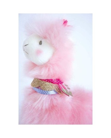 Peluche Lama rose 20 cm