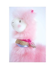 Peluche Lama rose 20 cm