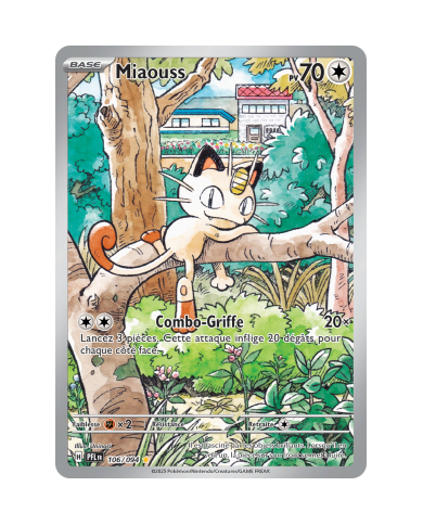 Carte Pokémon Miaouss 106/094 - Illustration Rare AR - ME02 Flammes Fantasmagoriques FR