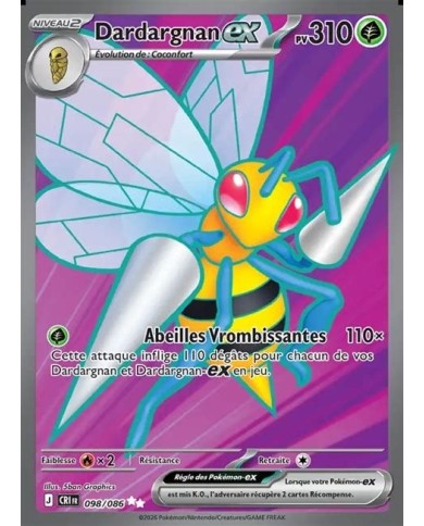 Dardargnan-ex 098/086 – Chaos Ascendant | Carte Pokémon FR