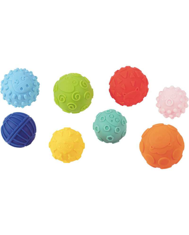 8 Balles Texturées – Balles sensorielles pour bébé dès 6 mois