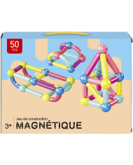 Coffret 50 Tubes Magnétiques – Jouet d'Éveil et de Manipulation