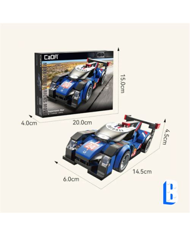 CaDA Supersonic Star Sports Car C55053W – 1/24, 164 pièces