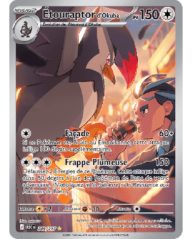 Étouraptor d'Okuba 249/217 Pokémon FR Near Mint