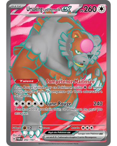 Ursaking Lune Vermeille ex 202/167 - Pokémon FR Near Mint