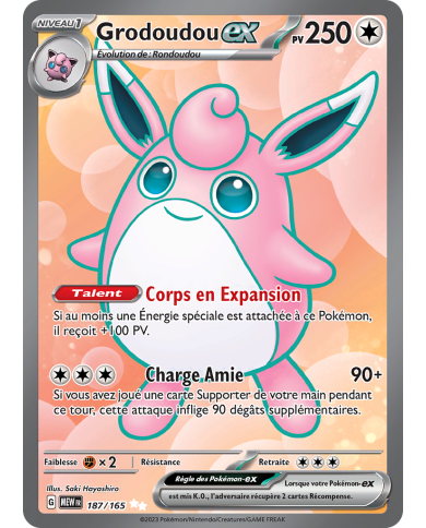 Grodoudou ex 187/165 - Pokémon FR - Near Mint