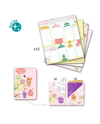 Artistic Patch – Gourmandises | Kit créatif patchs pailletés