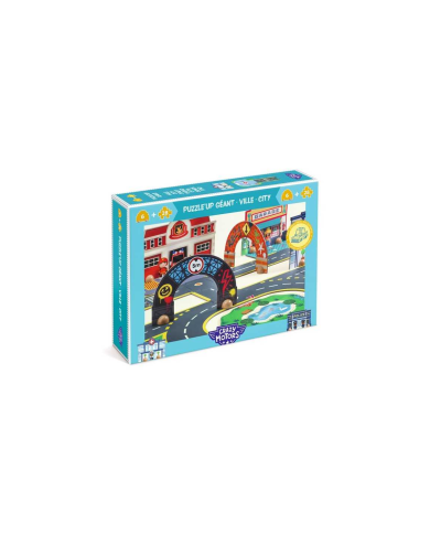 Djeco Crazy Motors – Puzzl'Up Géant Ville (33 pièces)