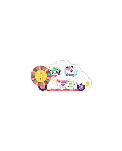 Puzzle Silhouette Voiture Nuage 16 pcs – Djeco (FSC Mix)
