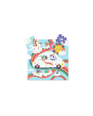 Puzzle Silhouette Voiture Nuage 16 pcs – Djeco (FSC Mix)