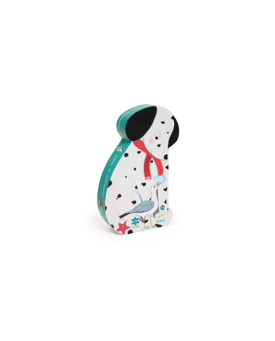Puzzle Silhouette Djeco – Ollie le dalmatien 24 pcs FSC