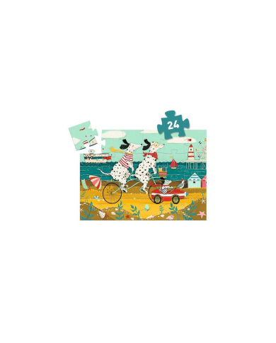 Puzzle Silhouette Djeco – Ollie le dalmatien 24 pcs FSC