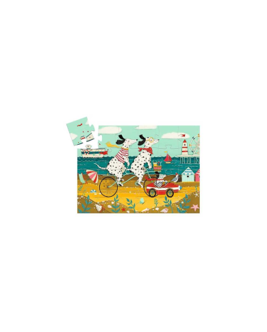 Puzzle Silhouette Djeco – Ollie le dalmatien 24 pcs FSC