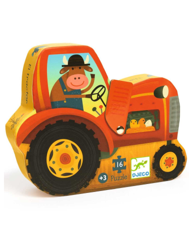 Puzzle Silhouette Tracteur 16 pcs FSC MIX – Djeco