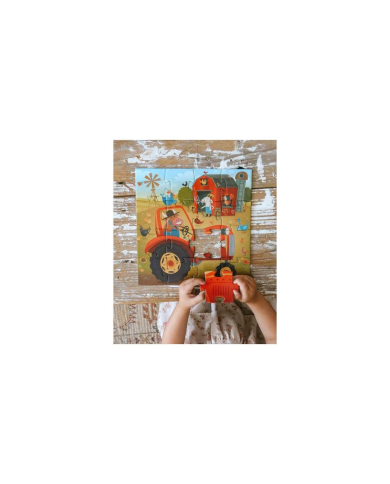 Puzzle Silhouette Tracteur 16 pcs FSC MIX – Djeco