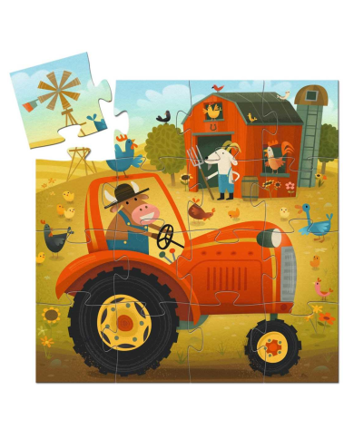 Puzzle Silhouette Tracteur 16 pcs FSC MIX – Djeco