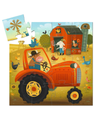 Puzzle Silhouette Tracteur 16 pcs FSC MIX – Djeco