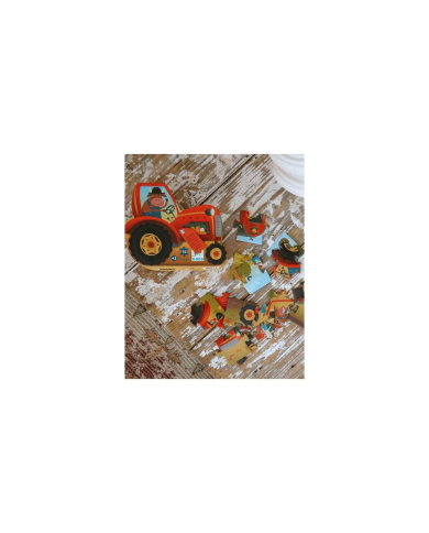 Puzzle Silhouette Tracteur 16 pcs FSC MIX – Djeco