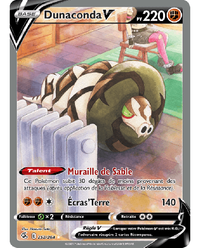 Dunaconda V 252/264 - Pokémon FR Near Mint