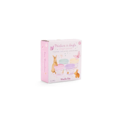 4 pots de peinture à doigts pastel Les Rosalies - Moulin