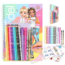 TOPModel Album à colorier avec set crayons | K'Ado Mino