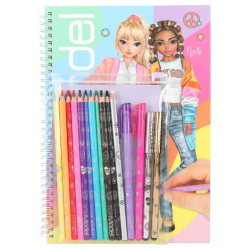 TOPModel Album à colorier avec set crayons | K'Ado Mino