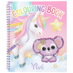 Ylvi Album à colorier avec paillettes licorne | K'Ado Mino